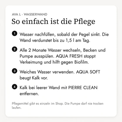AVA L – Grosse Wasserwand Schiefer 130 cm Braun