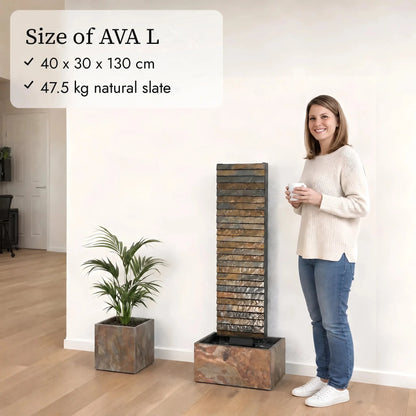 Size of the AVA L water wall (AI content)