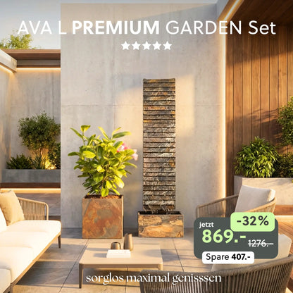 Wasserwand AVA L PREMIUM GARDEN Set - CLIMAQUA