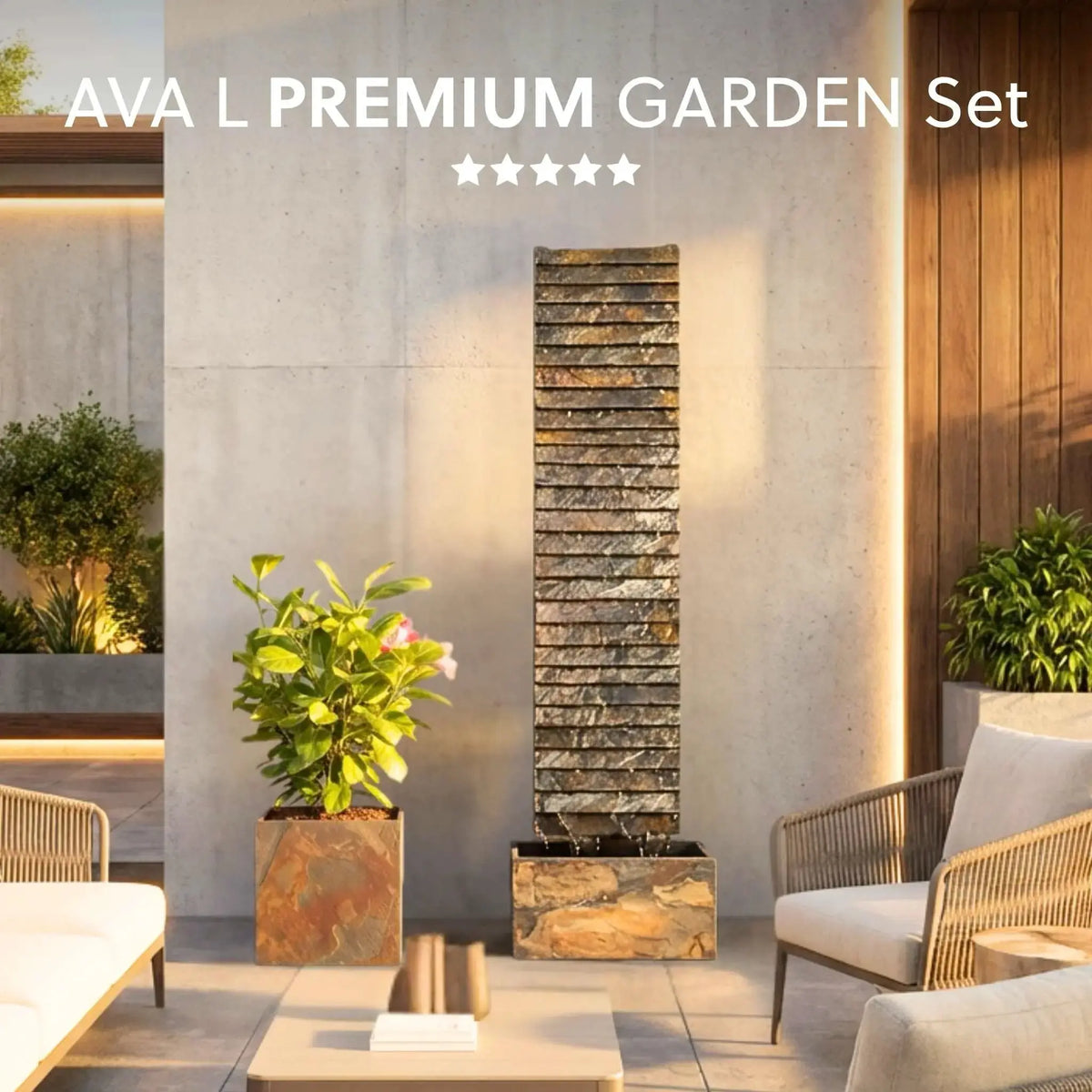 Wasserwand AVA L PREMIUM GARDEN Set - CLIMAQUA