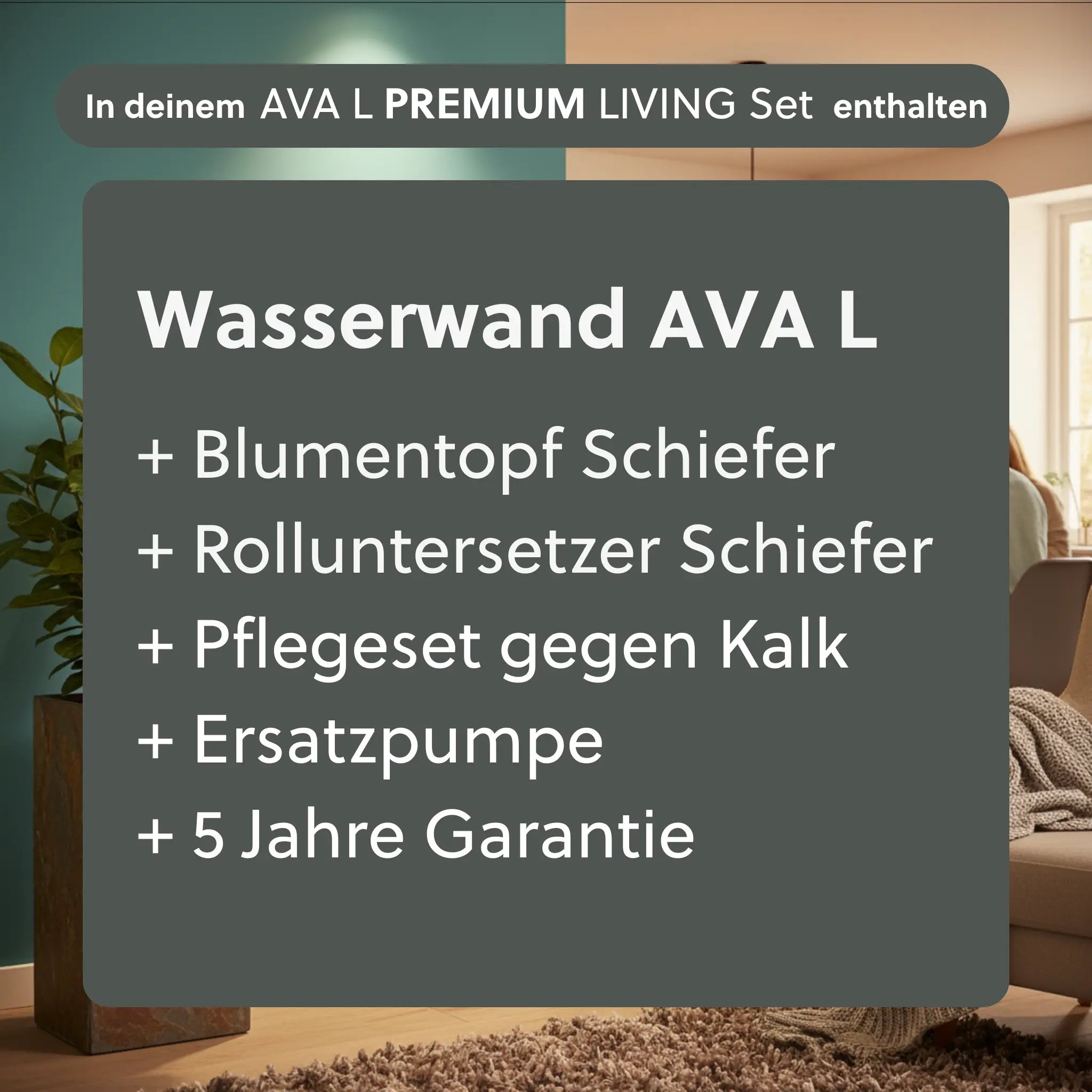 Wasserwand AVA L PREMIUM LIVING Set - CLIMAQUA