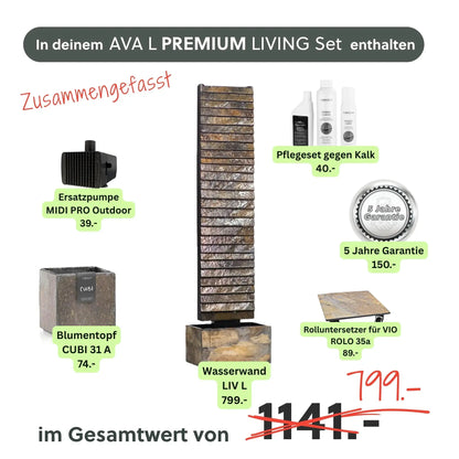 Wasserwand AVA L PREMIUM LIVING Set - CLIMAQUA