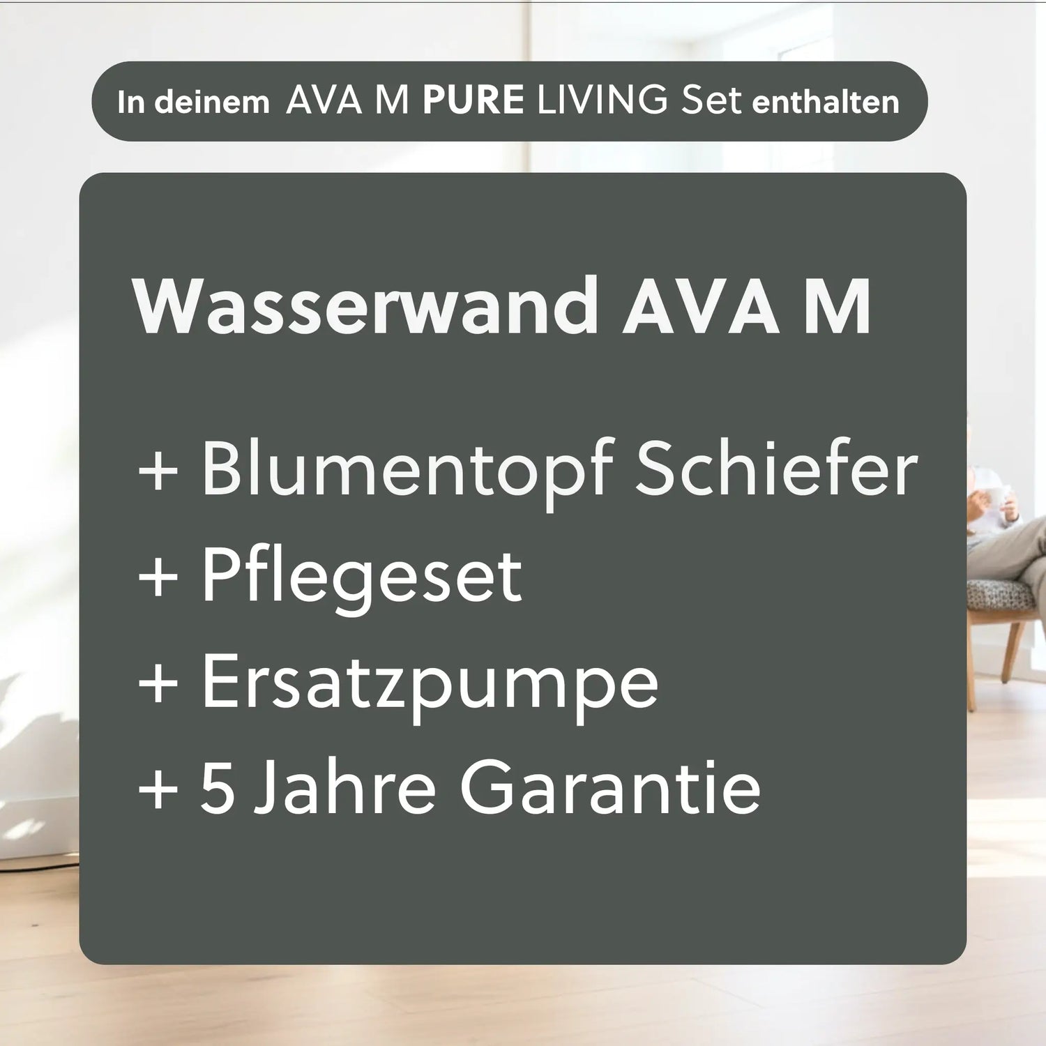 Wasserwand AVA M PURE LIVING Set - CLIMAQUA