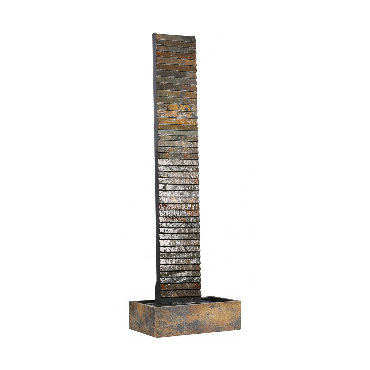 AVA XL water wall from an angle on the left with flowing water