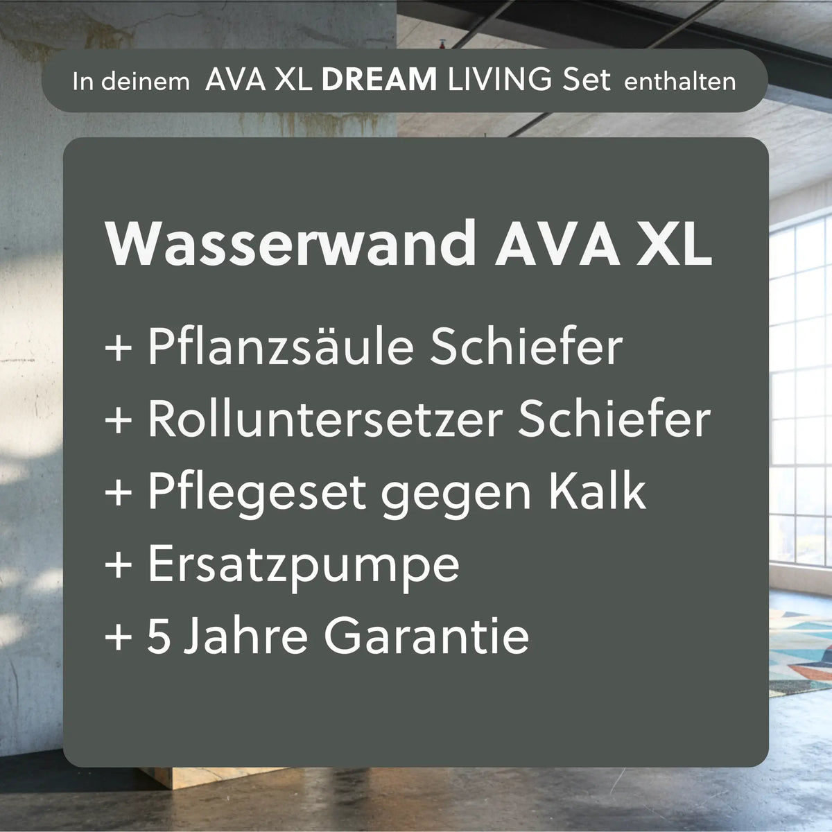 Wasserwand AVA XL DREAM LIVING Set - CLIMAQUA