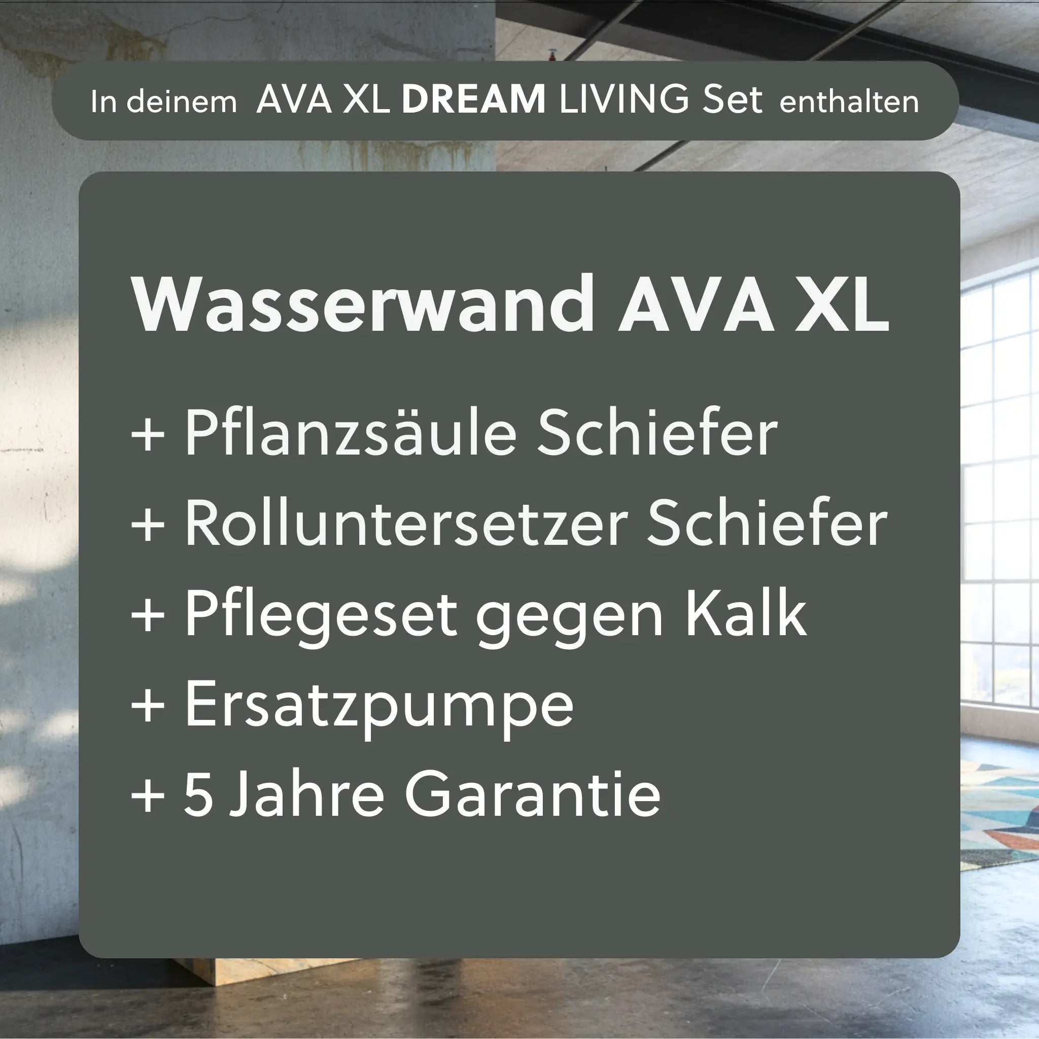 Wasserwand AVA XL DREAM LIVING Set - CLIMAQUA