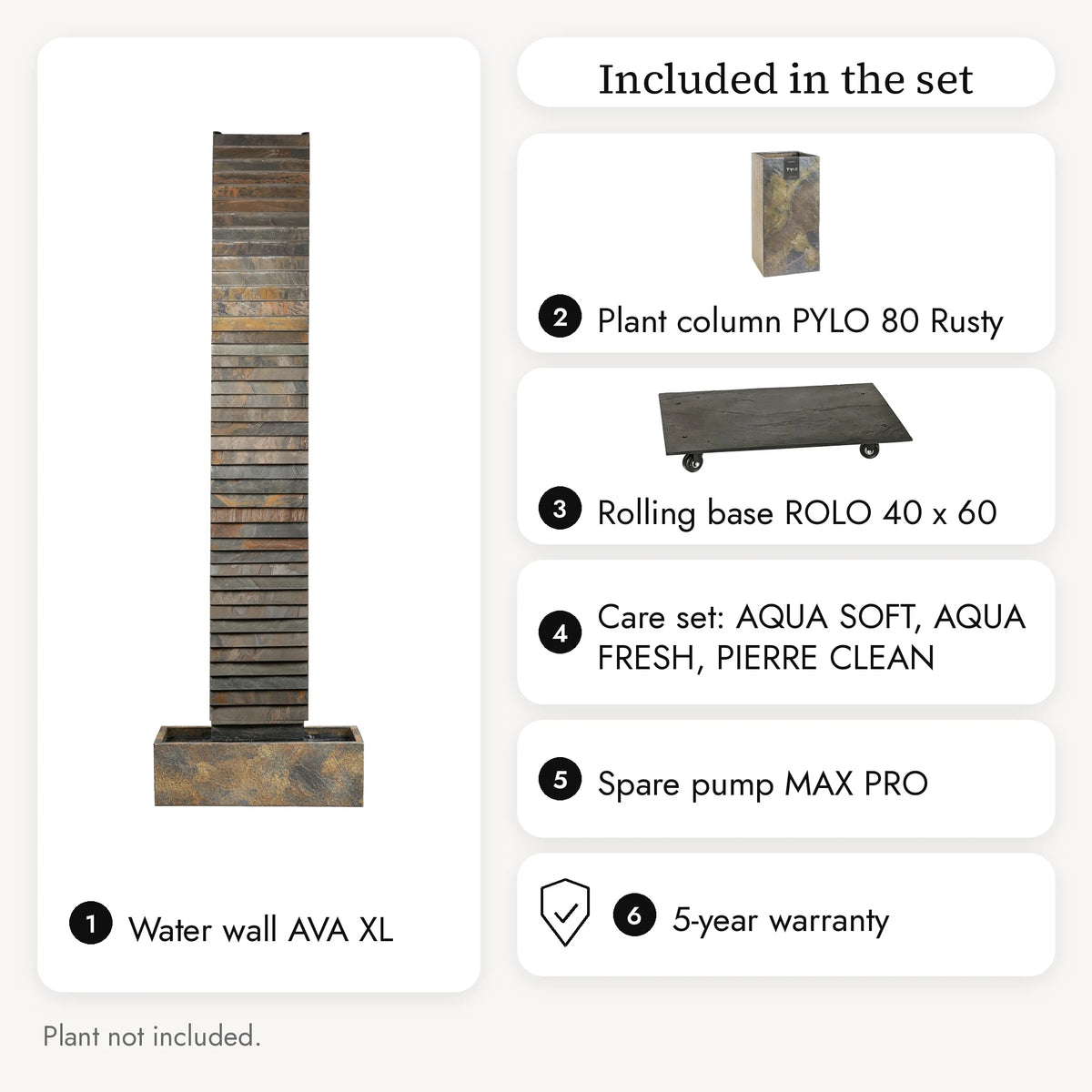 Included in the AVA XL DREAM LIVING Set