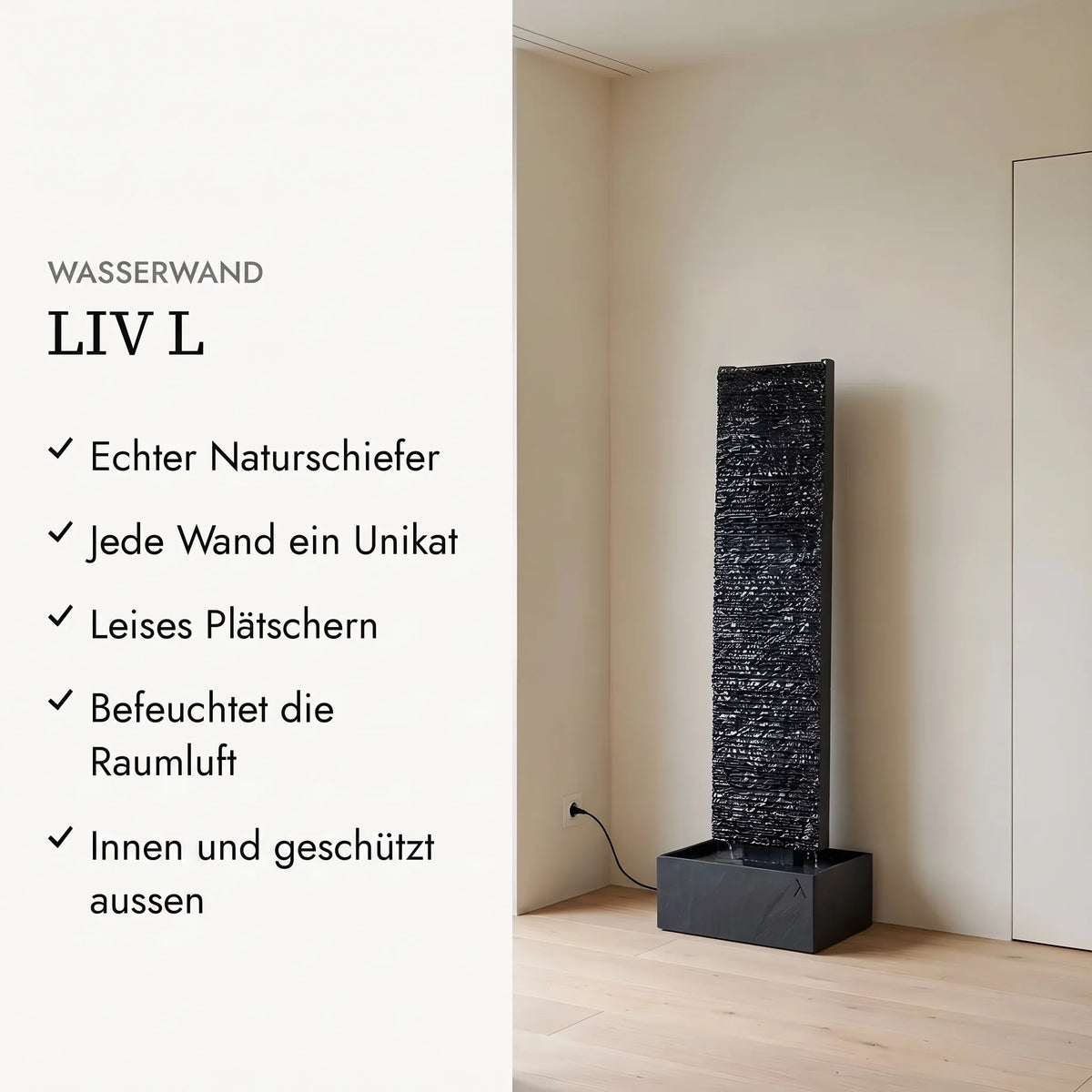 Vorteile der Wasserwand LIV L (KI-Inhalte)