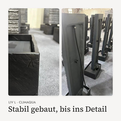 Tankdetail und Rückseite der Wasserwand LIV L aus der Produktion