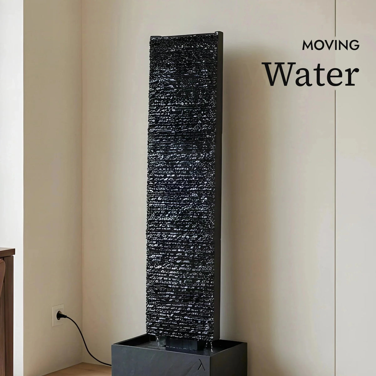Moving water on the LIV L water wall