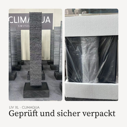 Wasserwand LIV XL geprüft und sicher verpackt