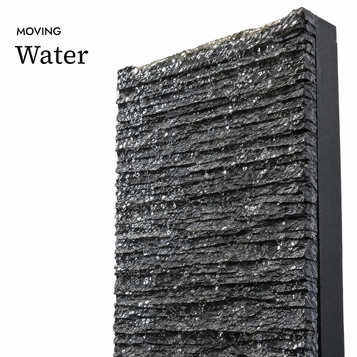 Moving water on the LIV XL water wall (AI content)