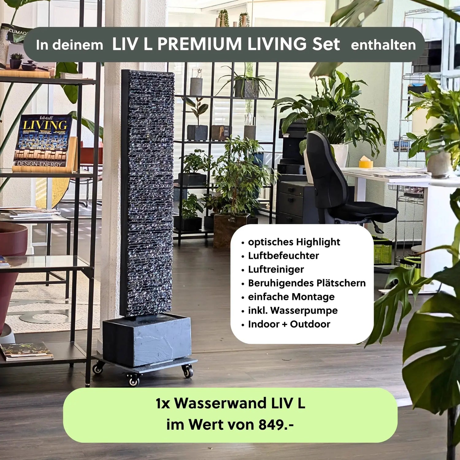 Wasserwand Set LIV L PREMIUM LIVING - CLIMAQUA
