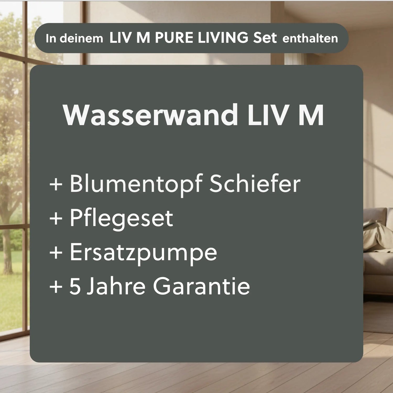 Wasserwand Set LIV M PURE LIVING - CLIMAQUA