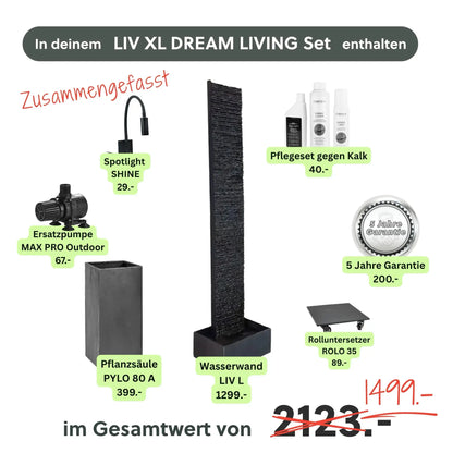 Wasserwand Set LIV XL DREAM LIVING - CLIMAQUA