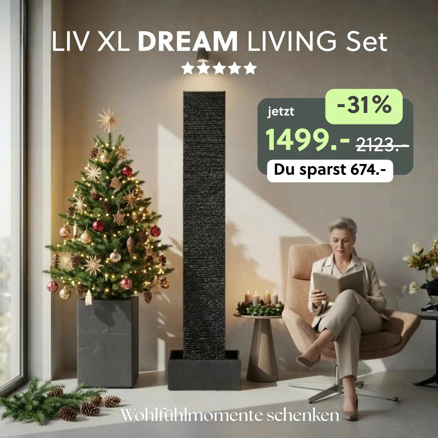 Wasserwand Set LIV XL DREAM LIVING - CLIMAQUA