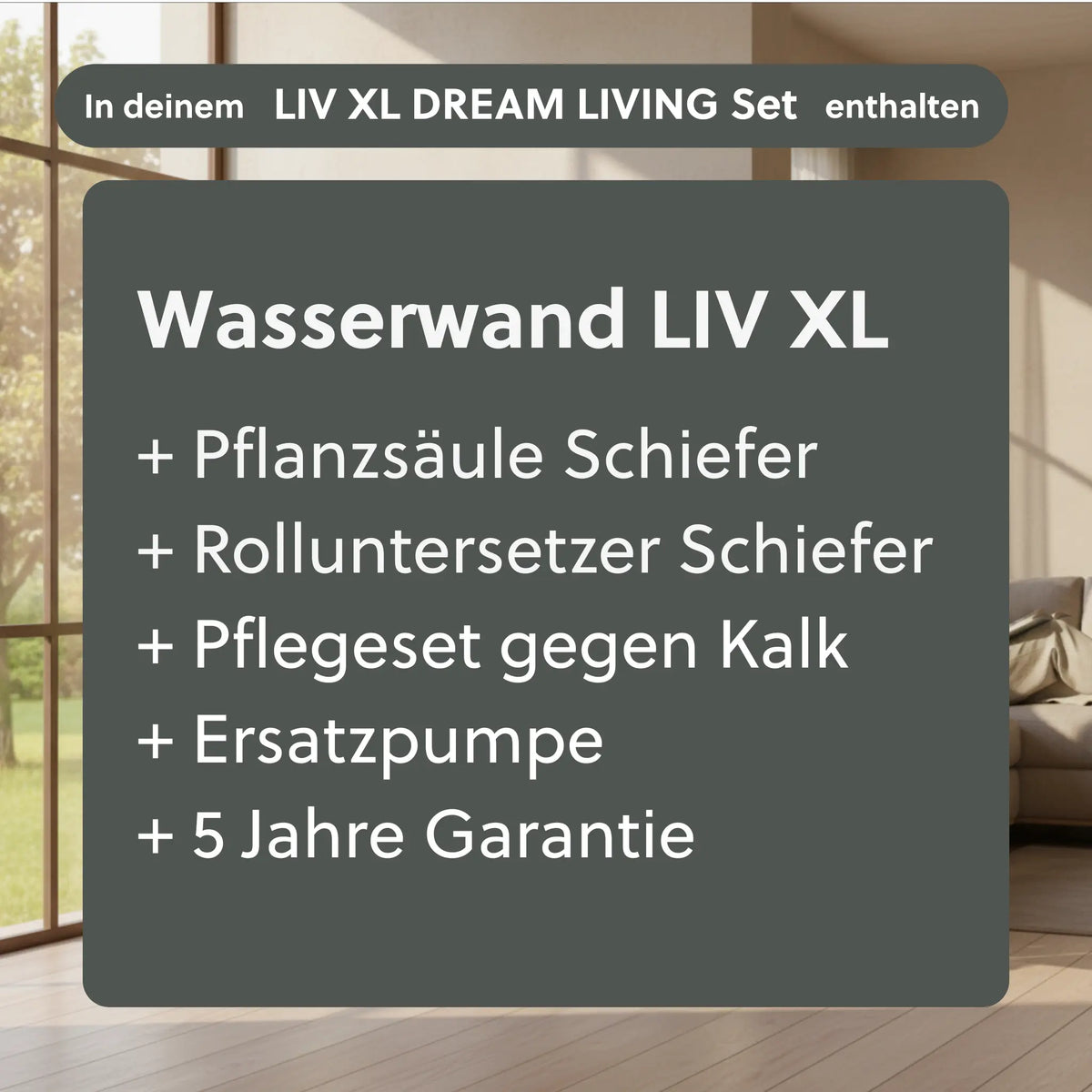Wasserwand Set LIV XL DREAM LIVING - CLIMAQUA