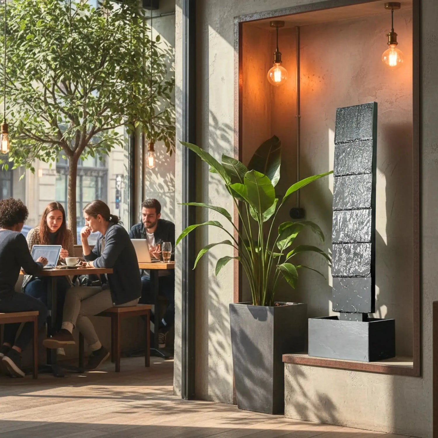 CLIMAQUA Fountains Waterwall VIO L Anthracite - CLIMAQUA