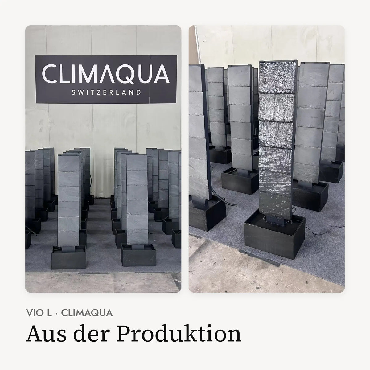 Wasserwände VIO L aus der Produktion