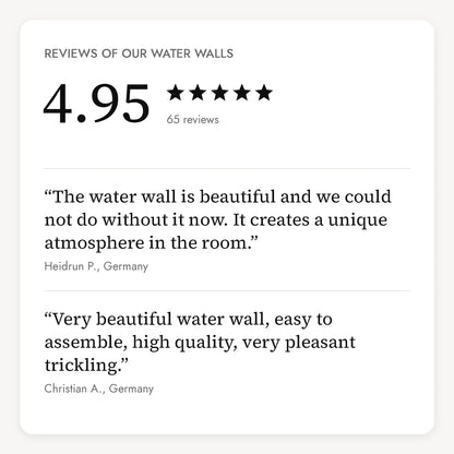 Reviews of our water walls