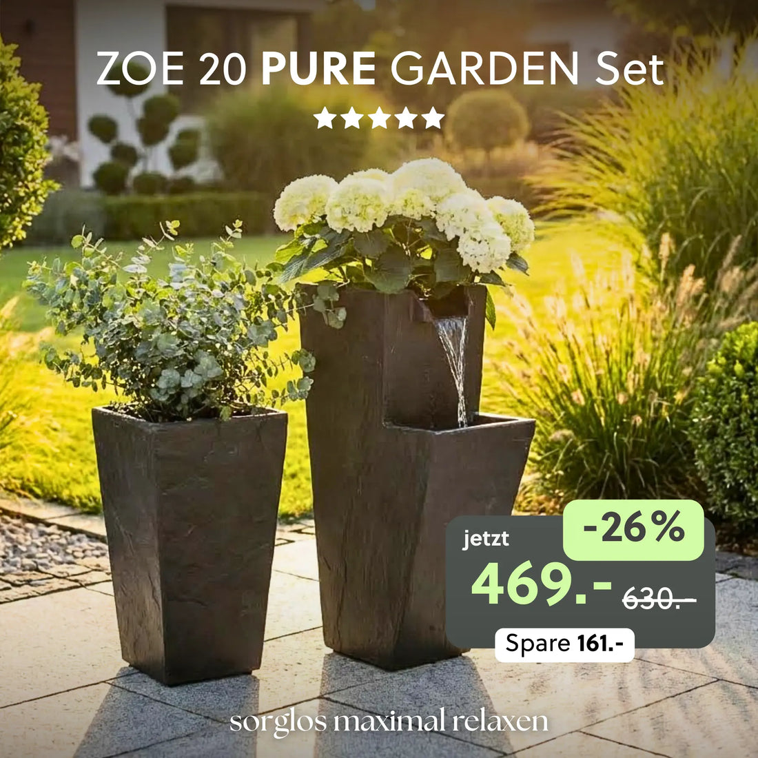 ZOE 20 PURE GARTEN Set Anthrazit - CLIMAQUA