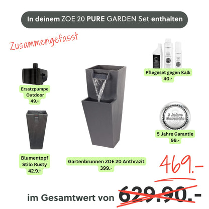 ZOE 20 PURE GARTEN Set Anthrazit - CLIMAQUA