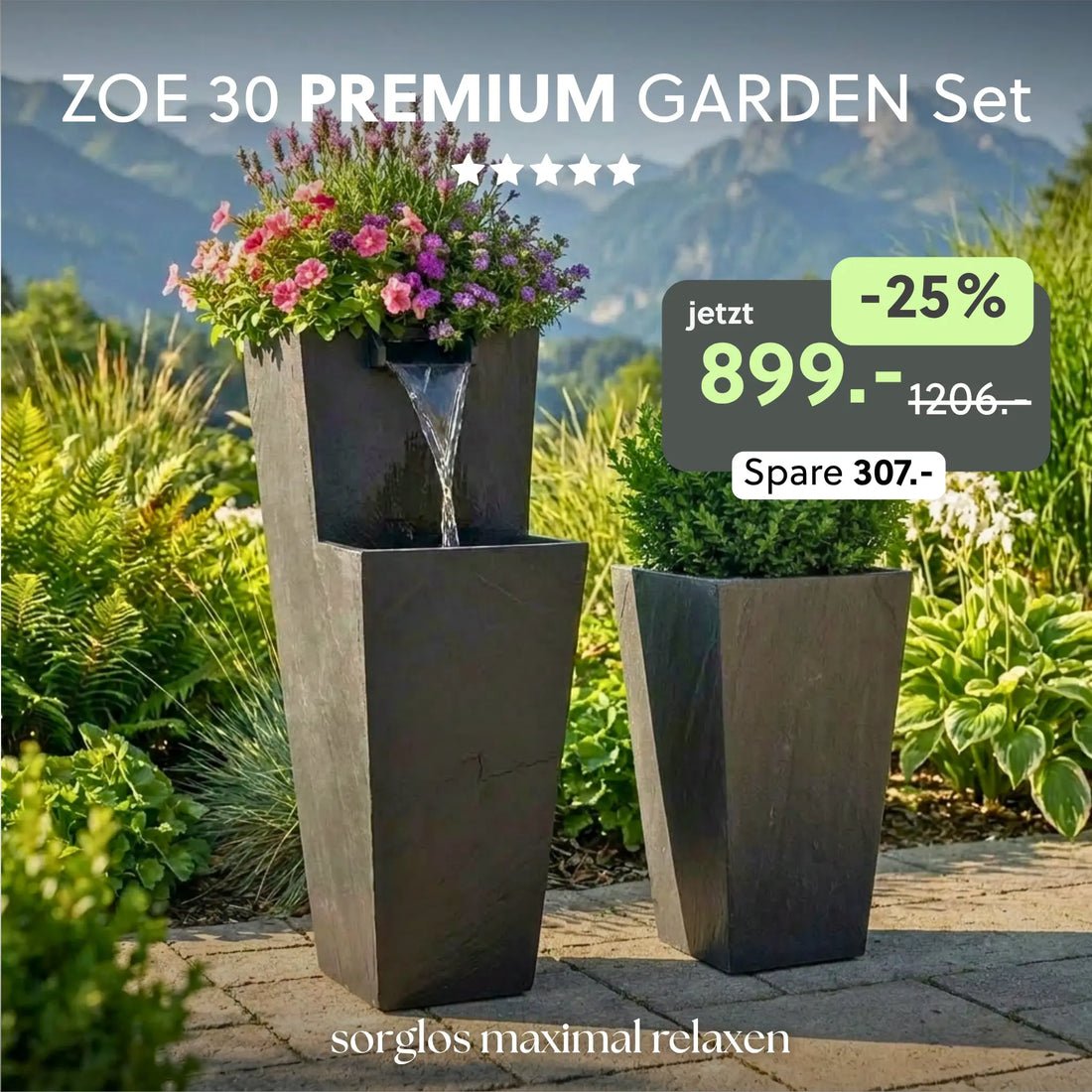 ZOE 30 PREMIUM GARDEN Set Anthrazit - CLIMAQUA