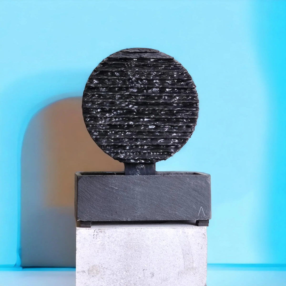 Zen Brunnen Kreis aus Schiefer AYO S - CLIMAQUA