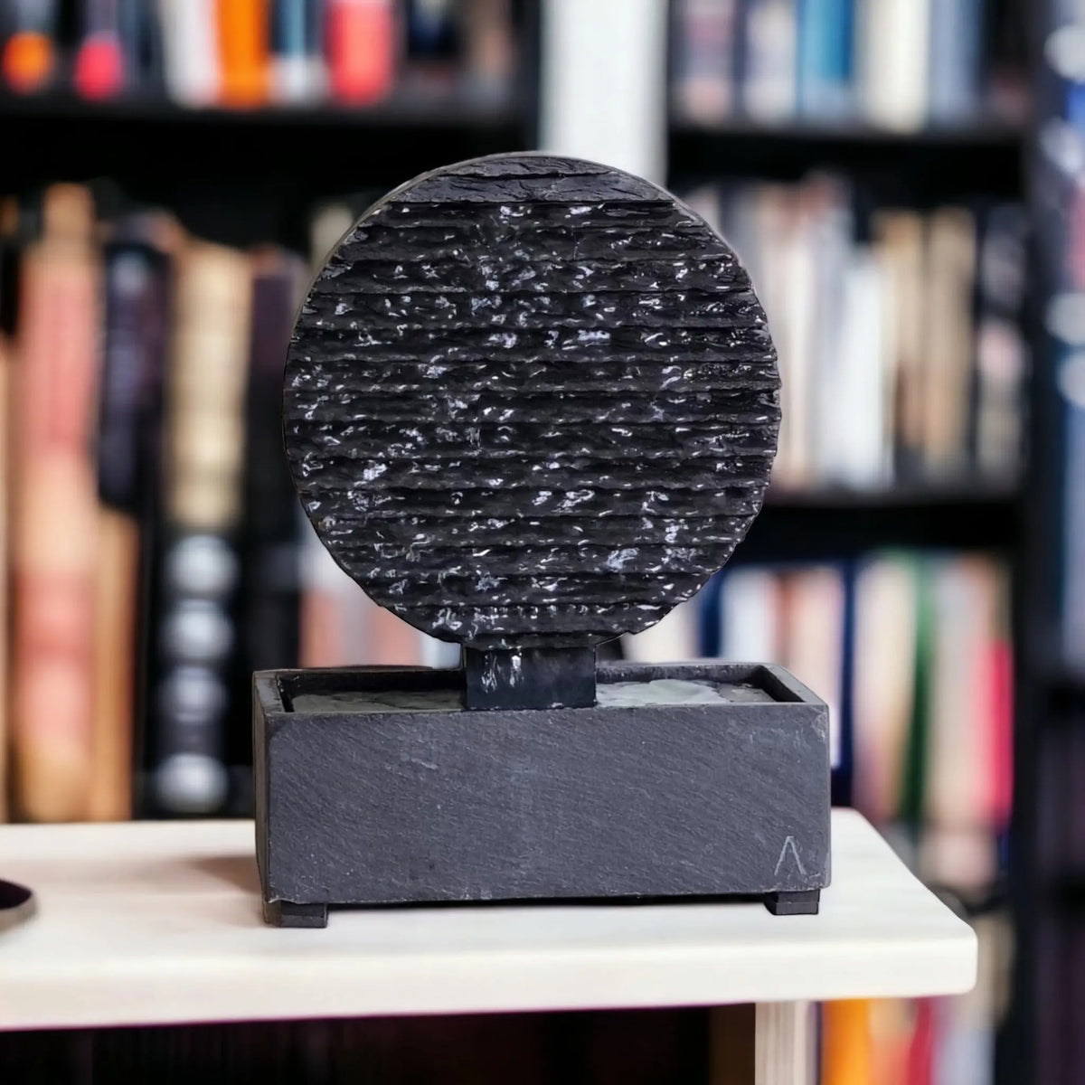 Zen Brunnen Kreis aus Schiefer AYO S - CLIMAQUA