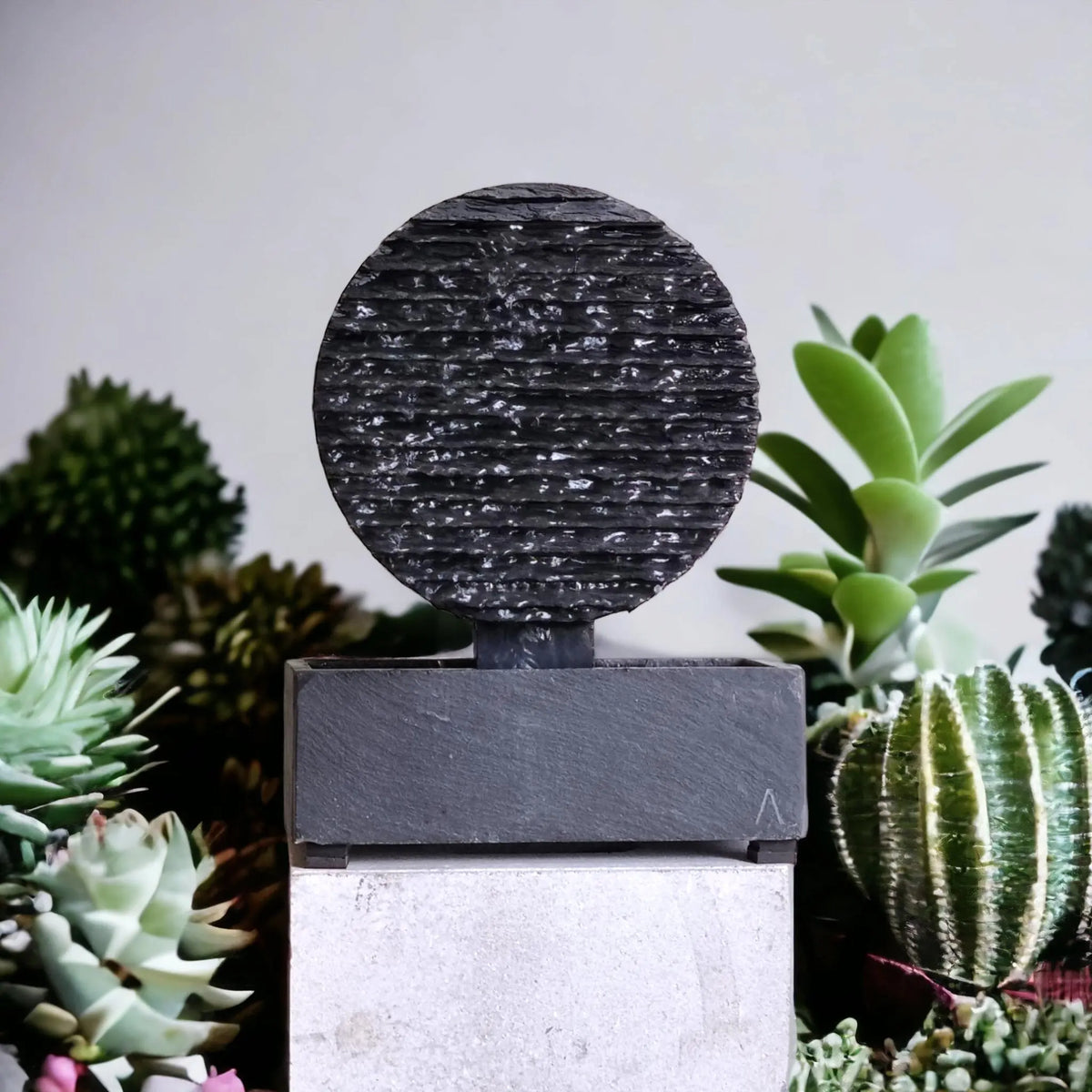 Zen Brunnen Kreis aus Schiefer AYO S - CLIMAQUA