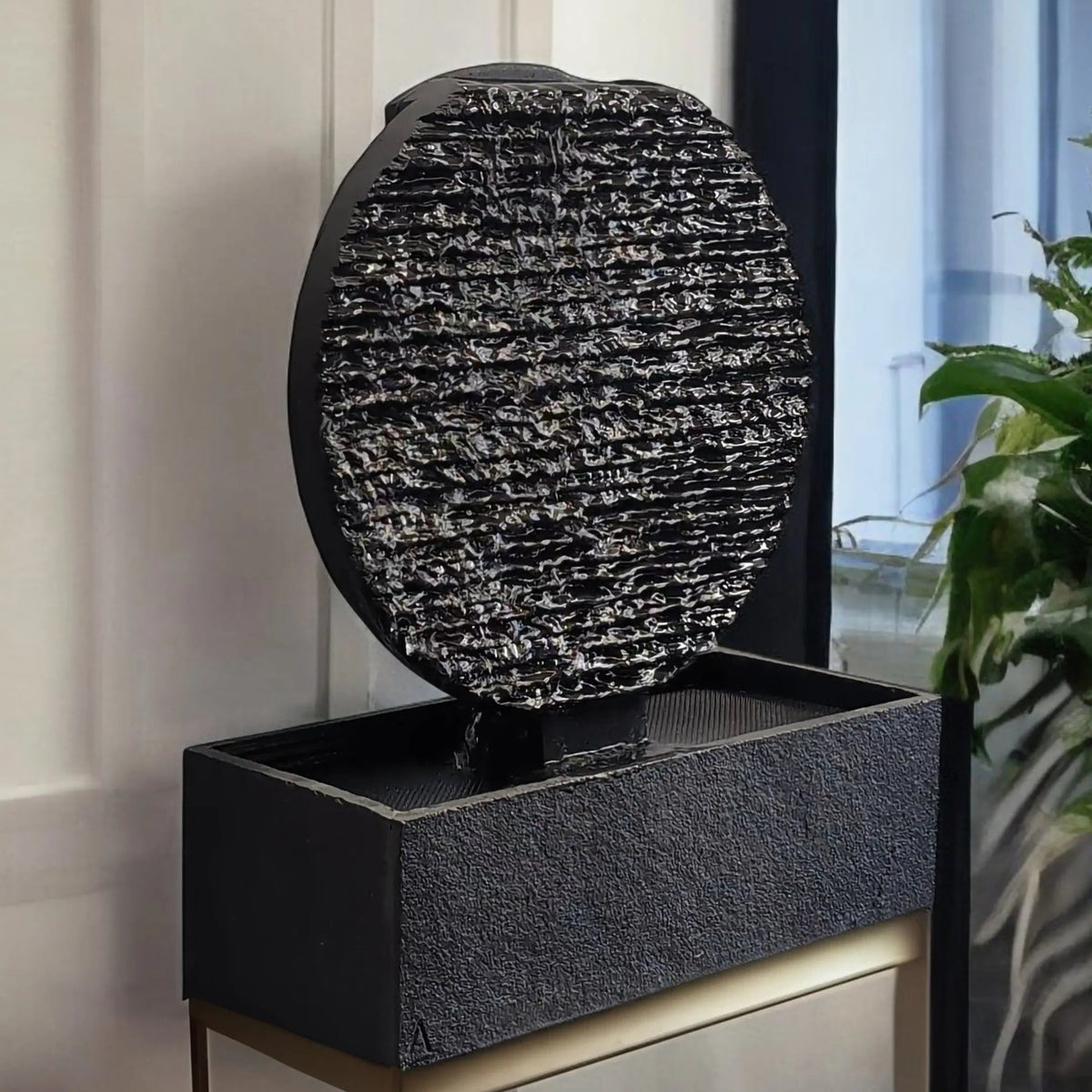 Zimmerbrunnen Kreis aus Schiefer AYO M - CLIMAQUA
