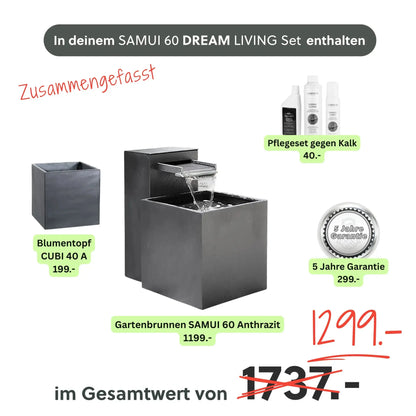 Gartenbrunnen SAMUI 60 DREAM LIVING Set - CLIMAQUA