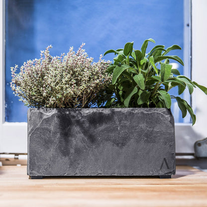 Blumenkästchen 21x11 cm Schiefer Schwarz JARDI 21 Anthracite