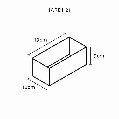 Blumenkästchen 21x11 cm Schiefer Schwarz JARDI 21 Anthracite