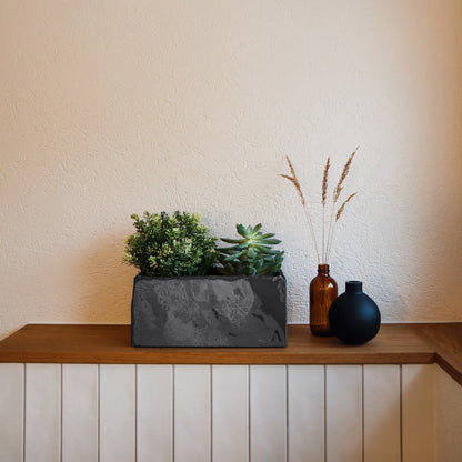 Blumenkästchen 21x11 cm Schiefer Schwarz JARDI 21 Anthracite