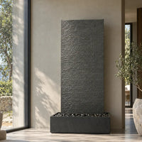 EDEN GRANDE – Premium Wasserwand aus Granitstein, Indoor/Outdoor, 80×38×180 cm