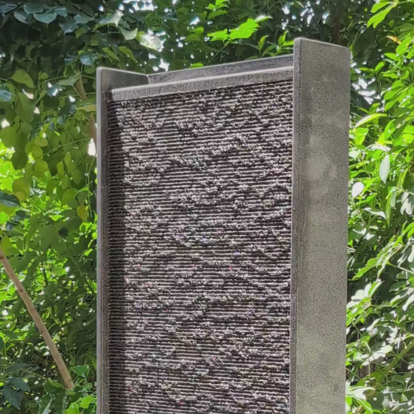 HARMONY – grosse Premium Wasserwand aus Granitstein, Indoor/Outdoor, 60×40×180 cm